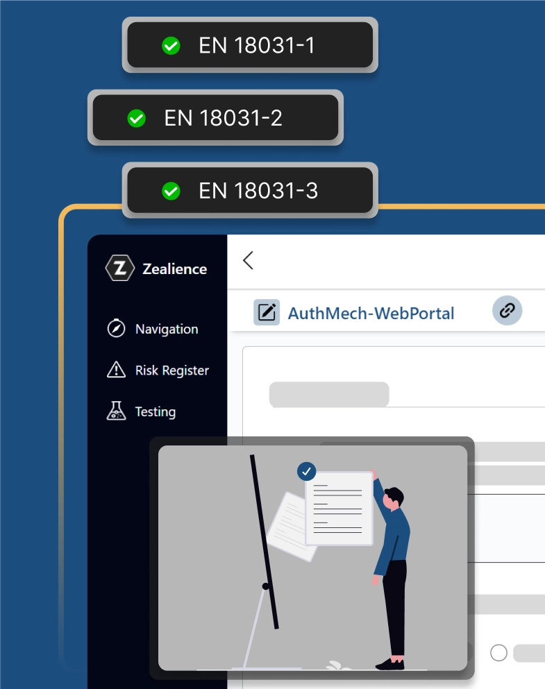 Z-CMS supports EN 18031-1, -2, and -3 Technical Documentation and Test Plan Generation